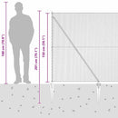 Sekskantet hegn med stolpe 50 x 1,5 m PVC-belagt stål Grå Mesh
