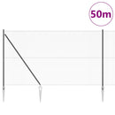 Sekskantet hegn med stolpe 50 x 1,5 m PVC-belagt stål Grå Mesh