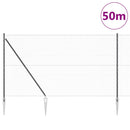 Sekskantet hegn med stolpe 50 x 1,5 m PVC-belagt stål Grå Mesh