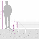 Sekskantet hegn med stolpe 100 x 0,4 m PVC-belagt stål Grå Mesh