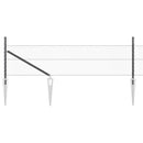 Sekskantet hegn med stolpe 100 x 0,5 m PVC-belagt stål Grå Mesh