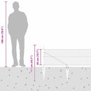 Sekskantet hegn med stolpe 100 x 0,5 m PVC-belagt stål Grå Mesh
