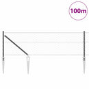 Sekskantet hegn med stolpe 100 x 0,6 m PVC-belagt stål Grå Mesh