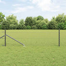 Sekskantet hegn med stolpe 100 x 0,8 m PVC-belagt stål Grå Mesh