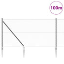 Sekskantet hegn med stolpe 100 x 1,4 m PVC-belagt stål Grå Mesh