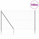 Sekskantet hegn med stolpe 100 x 1,5 m PVC-belagt stål Grå Mesh