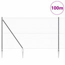 Sekskantet hegn med stolpe 100 x 1,5 m PVC-belagt stål Grå Mesh