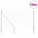 Sekskantet hegn med stolpe 10 x 1 m Galvaniseret stål Sølv Mesh