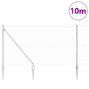 Sekskantet hegn med stolpe 10 x 1 m Galvaniseret stål Sølv Mesh