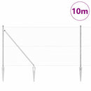 Sekskantet hegn med stolpe 10 x 1,2 m Galvaniseret stål Sølv