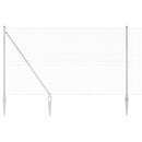 Sekskantet hegn med stolpe 10 x 1,5 m Galvaniseret stål Sølv