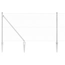 Sekskantet hegn med stolpe 25 x 1 m Galvaniseret stål Sølv Mesh