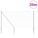 Sekskantet hegn med stolpe 25 x 1 m Galvaniseret stål Sølv Mesh