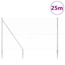 Sekskantet hegn med stolpe 25 x 1,6 m Galvaniseret stål Sølv