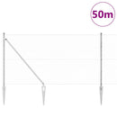 Sekskantet hegn med stolpe 50 x 1 m Galvaniseret stål Sølv Mesh