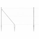 Sekskantet hegn med stolpe 50 x 1,4 m Galvaniseret stål Sølv