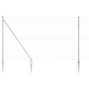 Sekskantet hegn med stolpe 50 x 1,5 m Galvaniseret stål Sølv