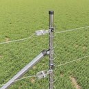Sekskantet hegn med stolpe 100 x 0,4 m Galvaniseret stål Sølv