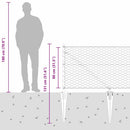 Sekskantet hegn med stolpe 100 x 0,8 m Galvaniseret stål Sølv
