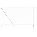 Sekskantet hegn med stolpe 100 x 1,6 m Galvaniseret stål Sølv