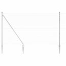Sekskantet hegn med stolpe 100 x 1,6 m Galvaniseret stål Sølv