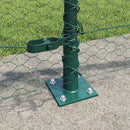 Hexagonal hegn med betonbund 10 x 0,4 m PVC-belagt stål Grøn