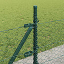 Hexagonal hegn med betonbund 10 x 0,4 m PVC-belagt stål Grøn