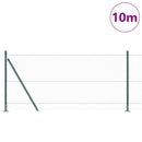 Hexagonal hegn med betonbund 10 x 1 m PVC-belagt stål Grøn Mesh