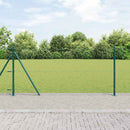 Hexagonal hegn med betonbund 10 x 1 m PVC-belagt stål Grøn Mesh