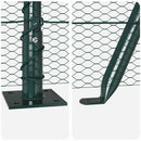 Hexagonal hegn med betonbund 10 x 1,2 m PVC-belagt stål Grøn