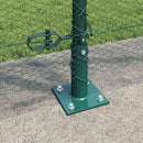 Hexagonal hegn med betonbund 10 x 1,2 m PVC-belagt stål Grøn