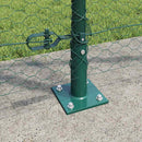 Hexagonal hegn med betonbund 10 x 1,2 m PVC-belagt stål Grøn