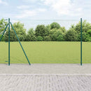 Hexagonal hegn med betonbund 10 x 1,4 m PVC-belagt stål Grøn
