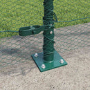 Hexagonal hegn med betonbund 10 x 1,6 m PVC-belagt stål Grøn