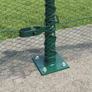 Hexagonal hegn med betonbund 25 x 0,4 m PVC-belagt stål Grøn