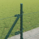Hexagonal hegn med betonbund 25 x 0,4 m PVC-belagt stål Grøn