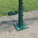Hexagonal hegn med betonbund 25 x 0,6 m PVC-belagt stål Grøn