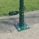 Hexagonal hegn med betonbund 25 x 0,8 m PVC-belagt stål Grøn