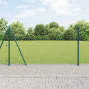 Hexagonal hegn med betonbund 25 x 1,2 m PVC-belagt stål Grøn