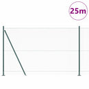 Hexagonal hegn med betonbund 25 x 1,4 m PVC-belagt stål Grøn