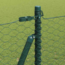 Hexagonal hegn med betonbund 25 x 1,4 m PVC-belagt stål Grøn