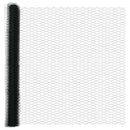 Hexagonal hegn med betonbund 25 x 1,5 m PVC-belagt stål Grøn