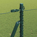 Hexagonal hegn med betonbund 25 x 1,6 m PVC-belagt stål Grøn