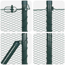 Hexagonal hegn med betonbund 50 x 0,4 m PVC-belagt stål Grøn