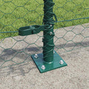 Hexagonal hegn med betonbund 50 x 0,4 m PVC-belagt stål Grøn