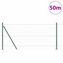 Hexagonal hegn med betonbund 50 x 1 m PVC-belagt stål Grøn Mesh