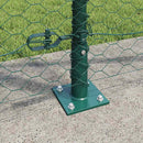 Hexagonal hegn med betonbund 50 x 1,2 m PVC-belagt stål Grøn
