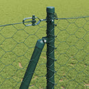 Hexagonal hegn med betonbund 50 x 1,2 m PVC-belagt stål Grøn