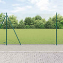 Hexagonal hegn med betonbund 50 x 1,5 m PVC-belagt stål Grøn