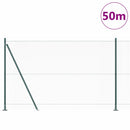 Hexagonal hegn med betonbund 50 x 1,5 m PVC-belagt stål Grøn